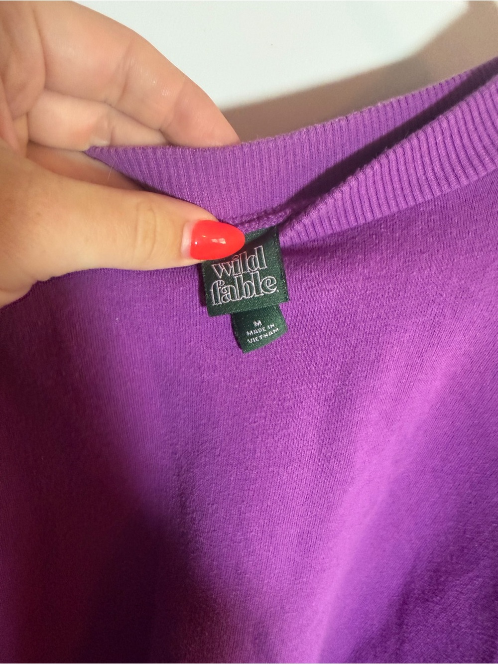 wild fable Vibrant Purple Cropped Sweatshirt - Picture 2 of 2